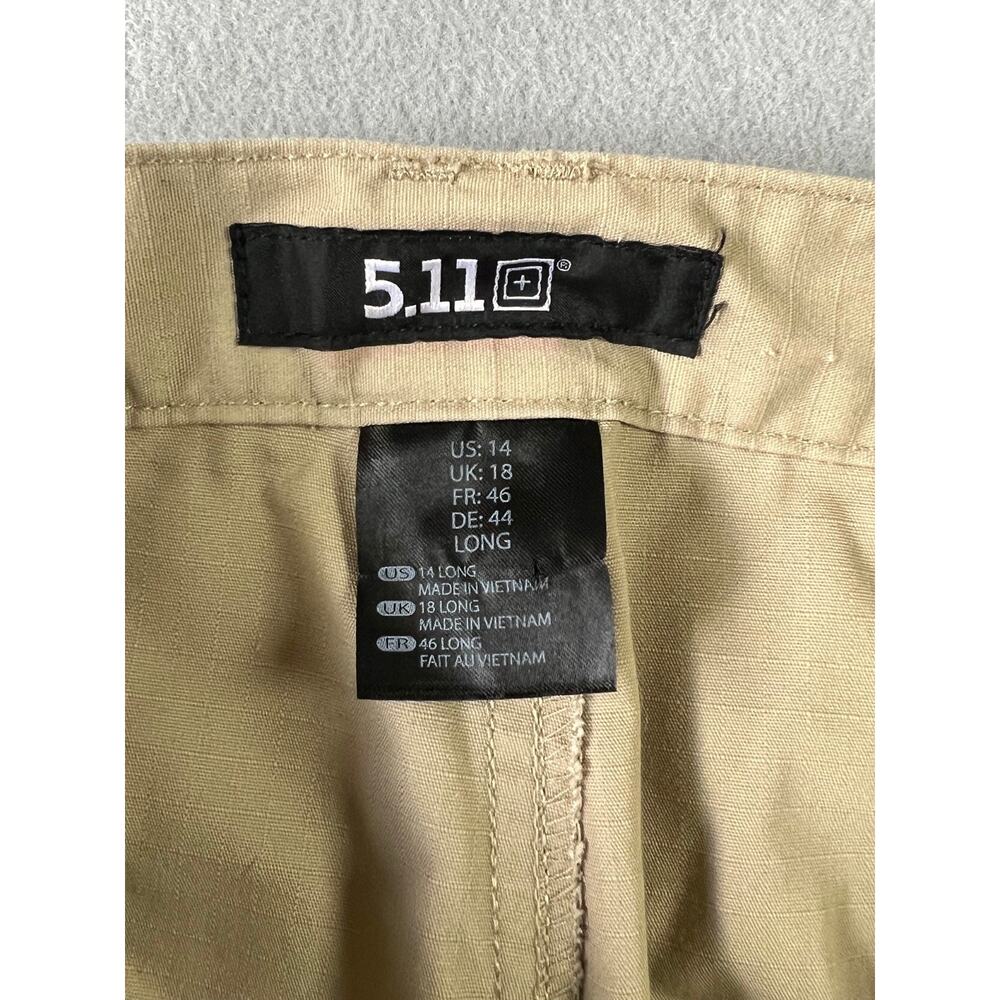 5.11 Tactical Women's Taclite Pro Ripstop Khaki Cargo Pants, Women's 14 Long - Picture 10 of 13